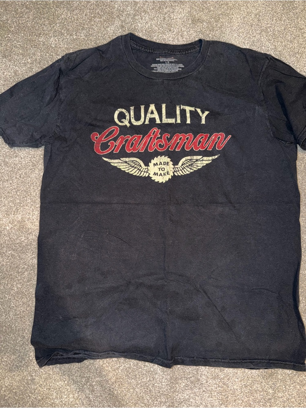 Quality Craftsman Black Graphic Tee - Made to Make